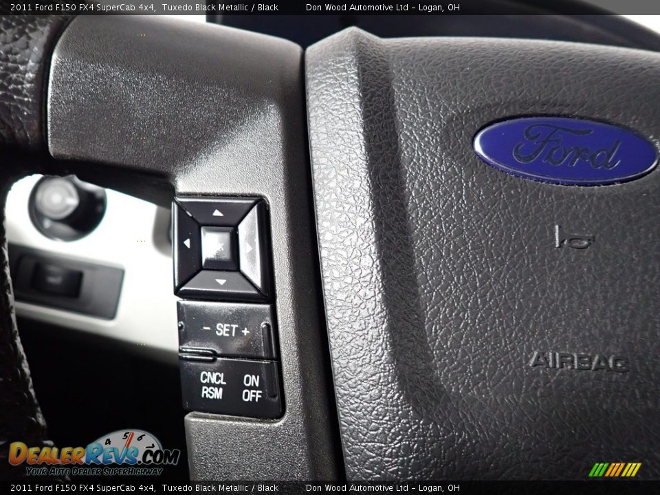 2011 Ford F150 FX4 SuperCab 4x4 Tuxedo Black Metallic / Black Photo #28