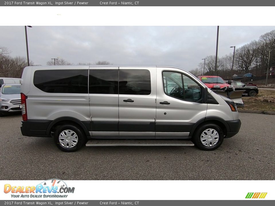 Ingot Silver 2017 Ford Transit Wagon XL Photo #8