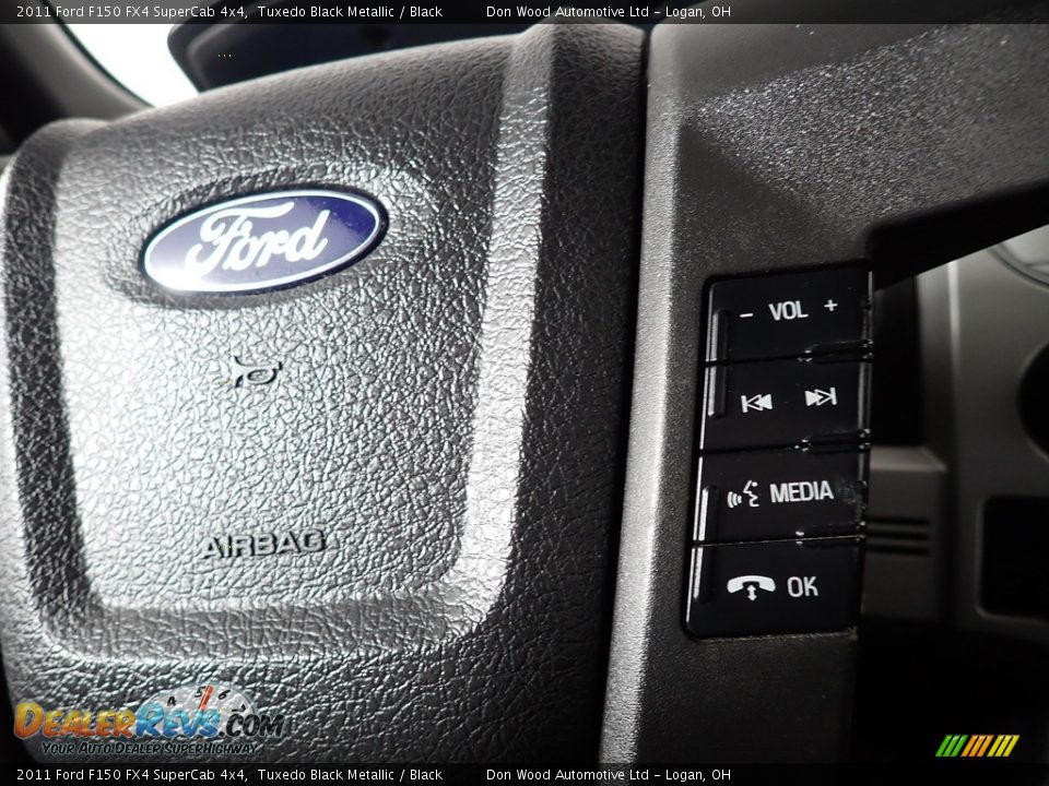 2011 Ford F150 FX4 SuperCab 4x4 Tuxedo Black Metallic / Black Photo #29