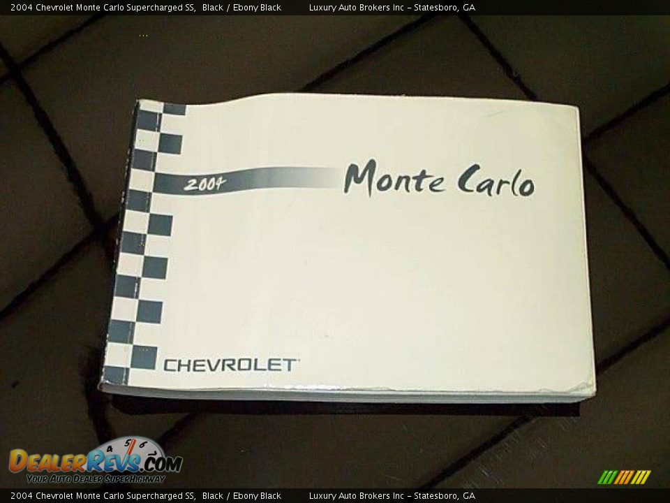 2004 Chevrolet Monte Carlo Supercharged SS Black / Ebony Black Photo #3