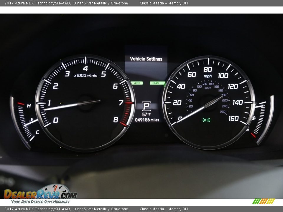 2017 Acura MDX Technology SH-AWD Lunar Silver Metallic / Graystone Photo #10