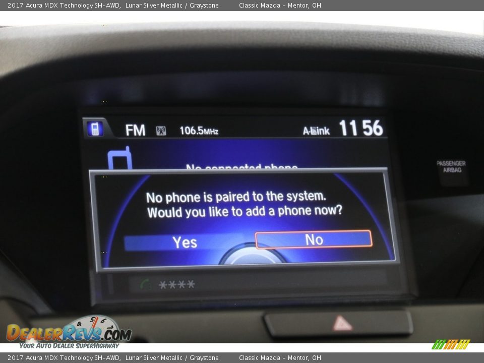 2017 Acura MDX Technology SH-AWD Lunar Silver Metallic / Graystone Photo #14