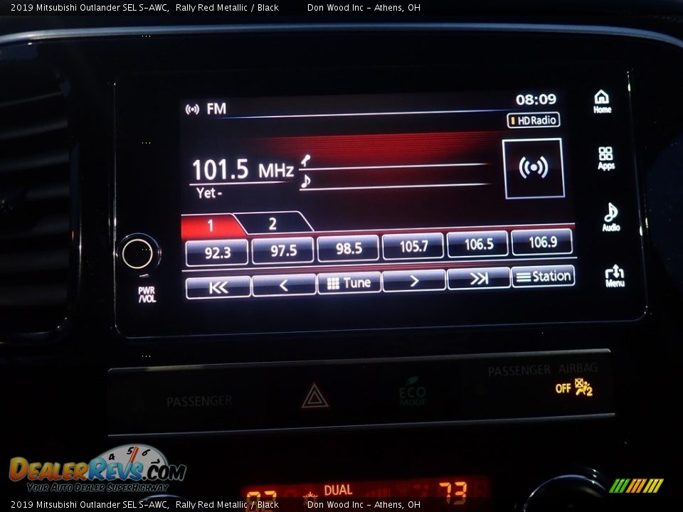 2019 Mitsubishi Outlander SEL S-AWC Rally Red Metallic / Black Photo #28