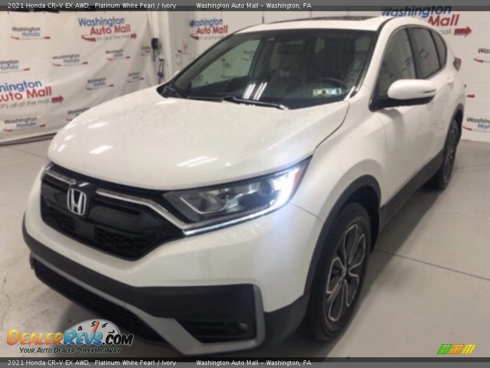 2021 Honda CR-V EX AWD Platinum White Pearl / Ivory Photo #3