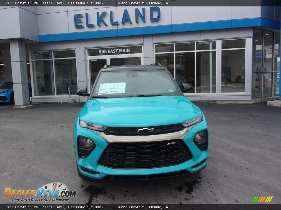 2021 Chevrolet TrailBlazer RS AWD Oasis Blue / Jet Black Photo #2
