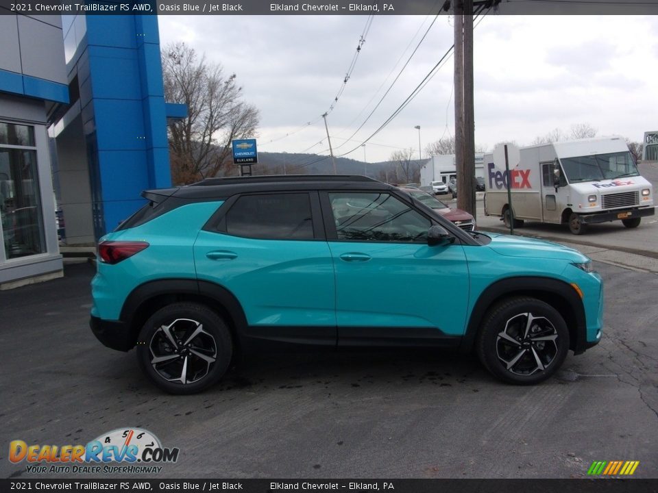 Oasis Blue 2021 Chevrolet TrailBlazer RS AWD Photo #4