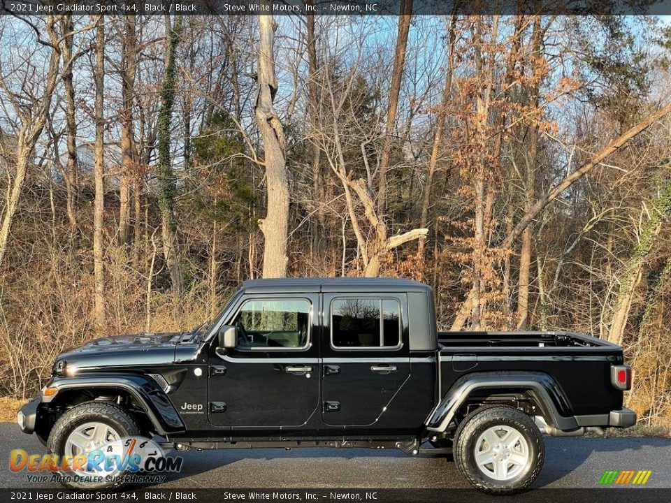 2021 Jeep Gladiator Sport 4x4 Black / Black Photo #1