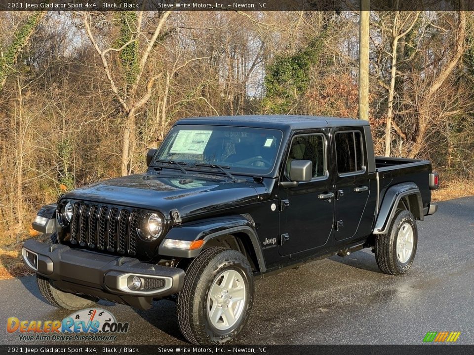 2021 Jeep Gladiator Sport 4x4 Black / Black Photo #2