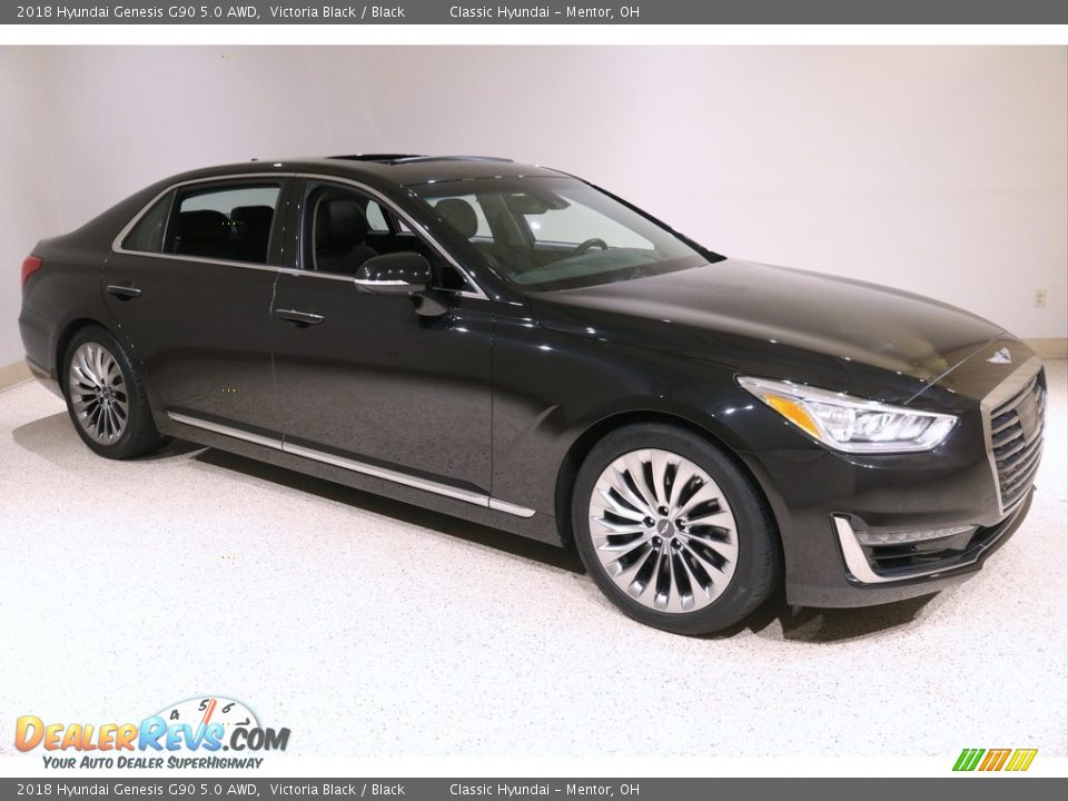 2018 Hyundai Genesis G90 5.0 AWD Victoria Black / Black Photo #1