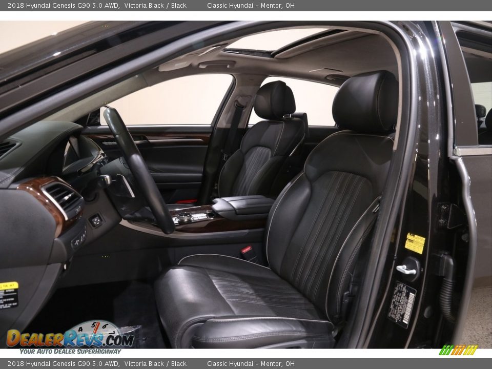 2018 Hyundai Genesis G90 5.0 AWD Victoria Black / Black Photo #6