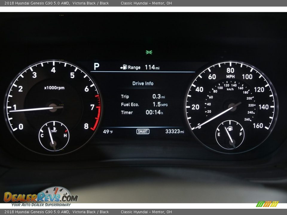 2018 Hyundai Genesis G90 5.0 AWD Victoria Black / Black Photo #10