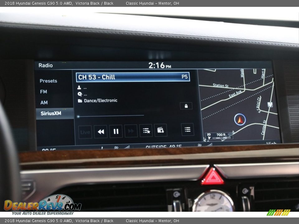 2018 Hyundai Genesis G90 5.0 AWD Victoria Black / Black Photo #12