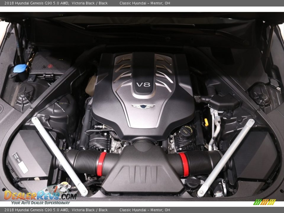 2018 Hyundai Genesis G90 5.0 AWD Victoria Black / Black Photo #36