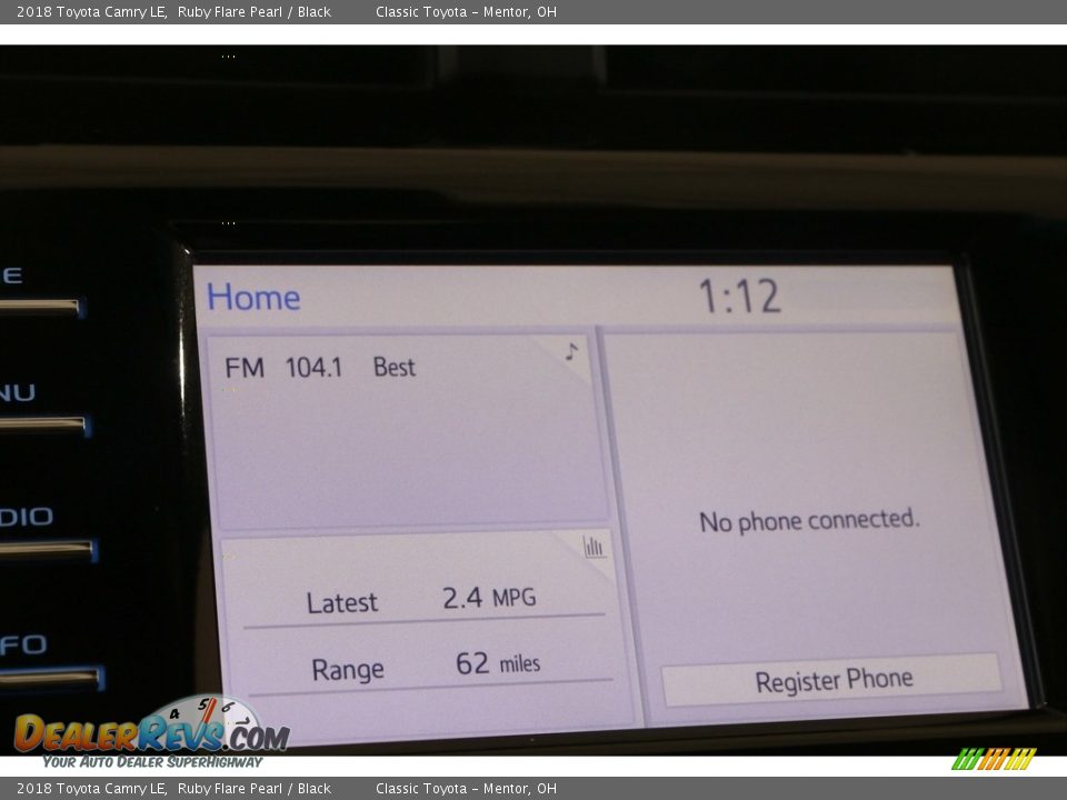 2018 Toyota Camry LE Ruby Flare Pearl / Black Photo #9