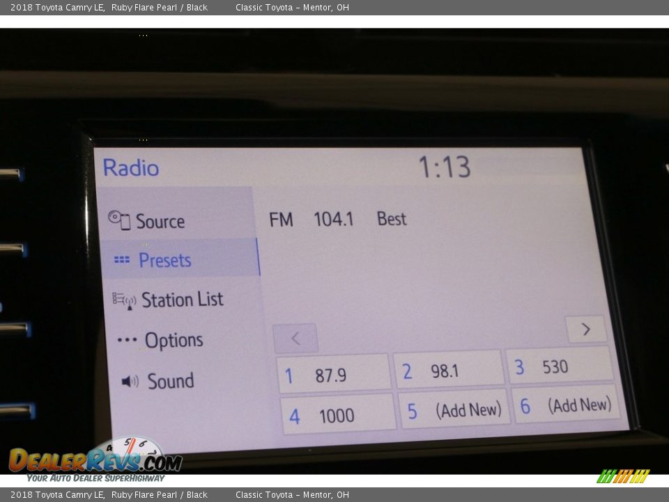 2018 Toyota Camry LE Ruby Flare Pearl / Black Photo #11