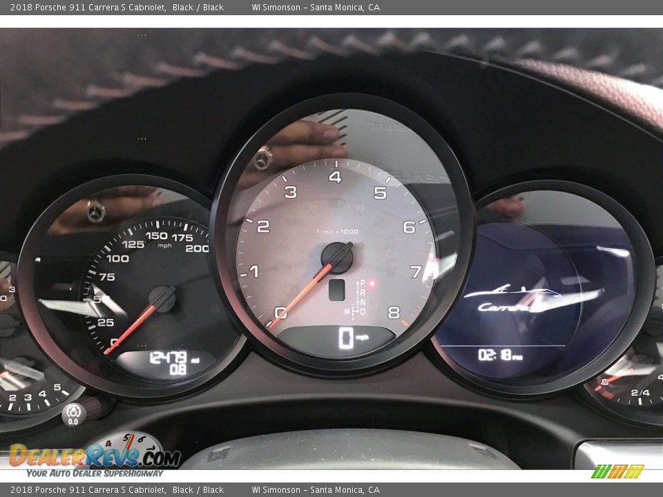 2018 Porsche 911 Carrera S Cabriolet Gauges Photo #23