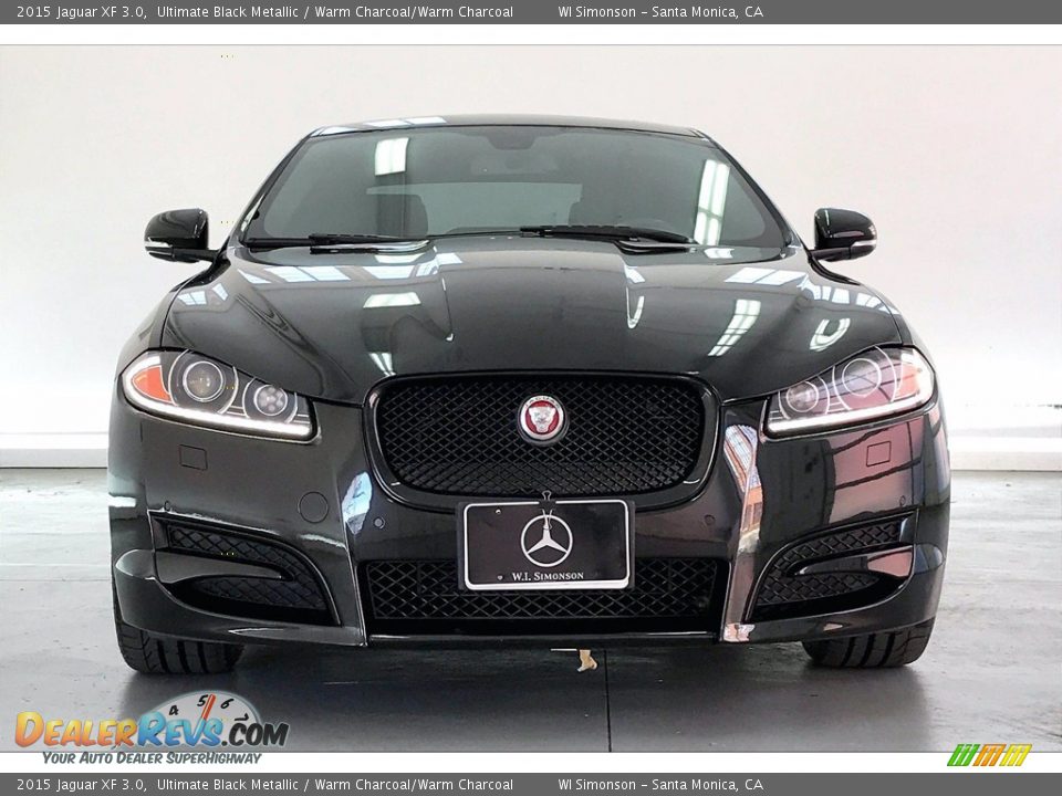 2015 Jaguar XF 3.0 Ultimate Black Metallic / Warm Charcoal/Warm Charcoal Photo #2