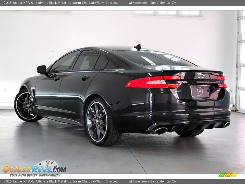 2015 Jaguar XF 3.0 Ultimate Black Metallic / Warm Charcoal/Warm Charcoal Photo #10