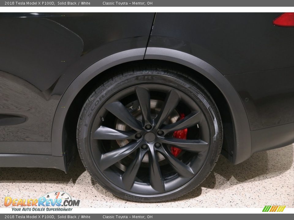 2018 Tesla Model X P100D Solid Black / White Photo #9