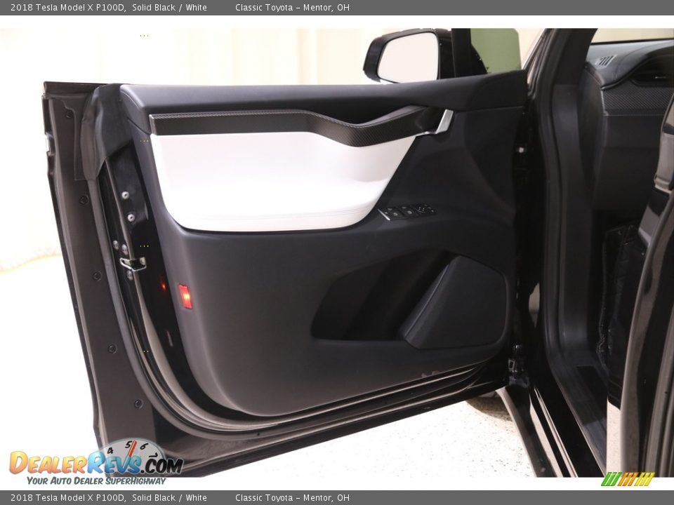 2018 Tesla Model X P100D Solid Black / White Photo #12