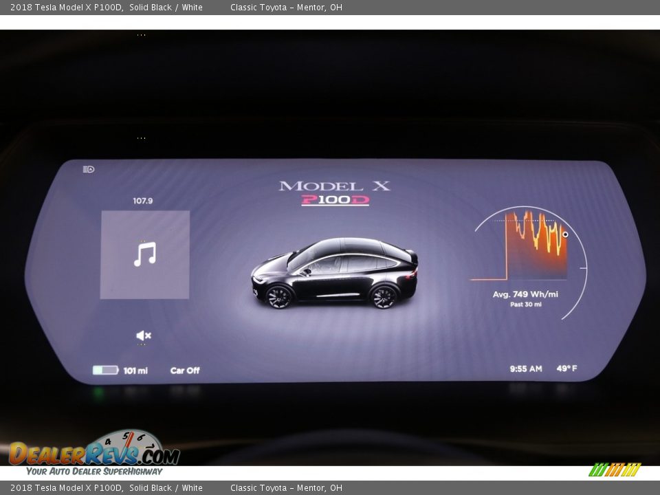 2018 Tesla Model X P100D Solid Black / White Photo #18