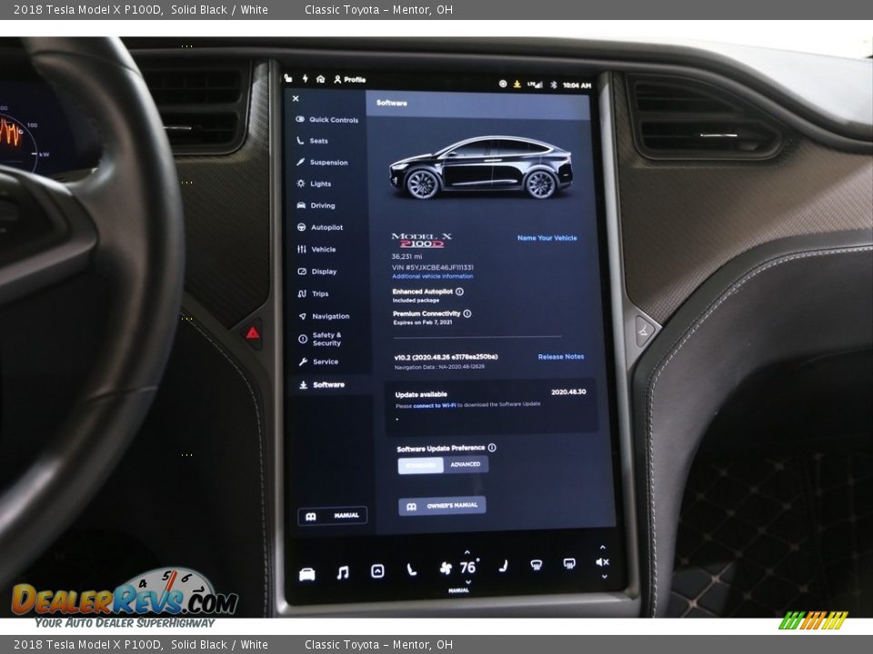 2018 Tesla Model X P100D Solid Black / White Photo #32