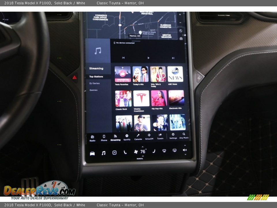 2018 Tesla Model X P100D Solid Black / White Photo #35