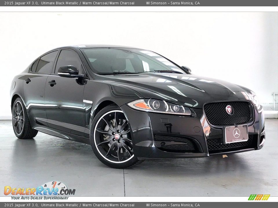 2015 Jaguar XF 3.0 Ultimate Black Metallic / Warm Charcoal/Warm Charcoal Photo #34