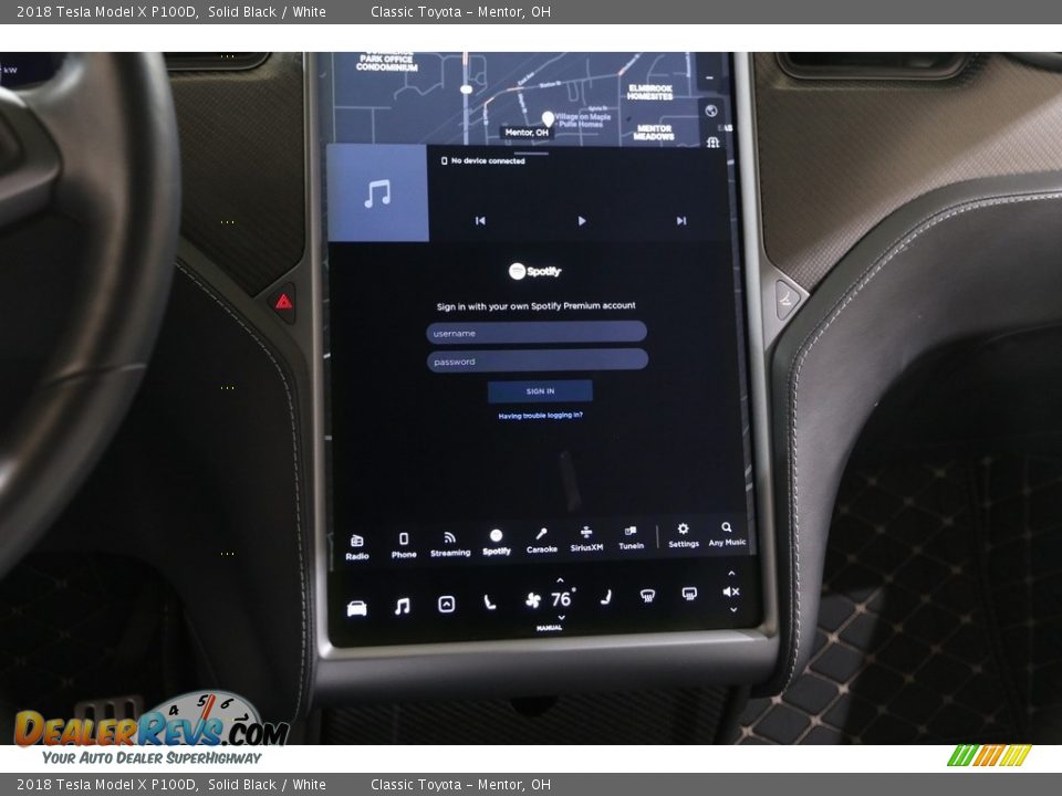 2018 Tesla Model X P100D Solid Black / White Photo #36