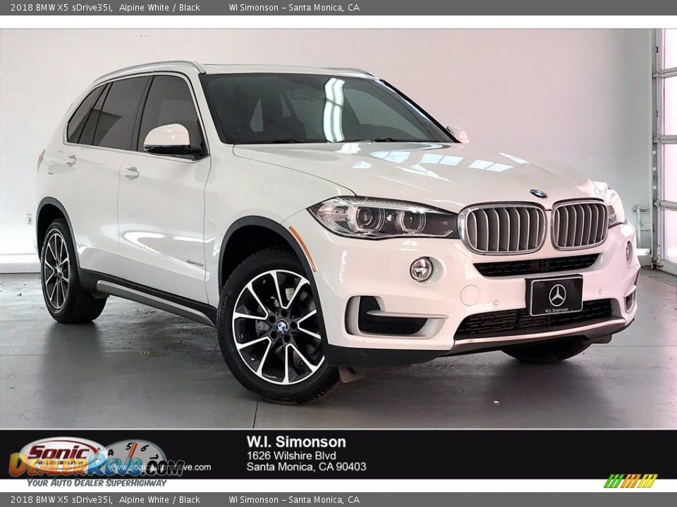 2018 BMW X5 sDrive35i Alpine White / Black Photo #1