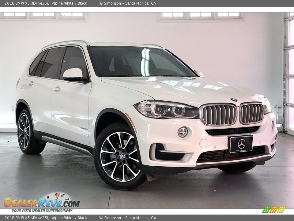 2018 BMW X5 sDrive35i Alpine White / Black Photo #34