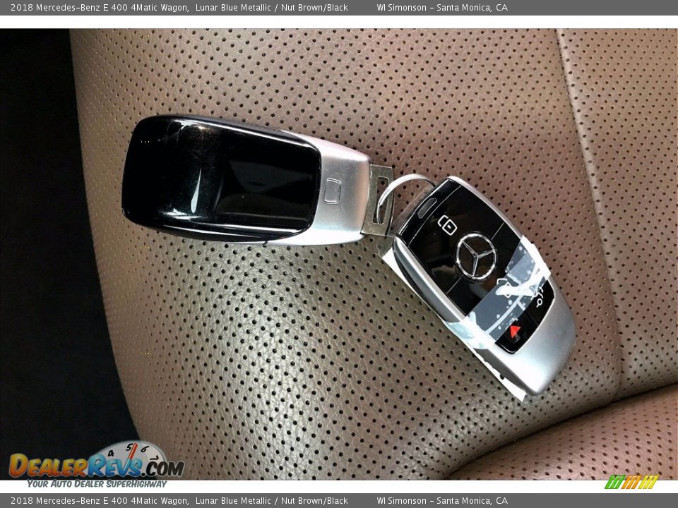 2018 Mercedes-Benz E 400 4Matic Wagon Lunar Blue Metallic / Nut Brown/Black Photo #11