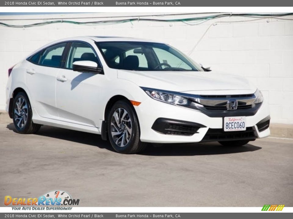 2018 Honda Civic EX Sedan White Orchid Pearl / Black Photo #1