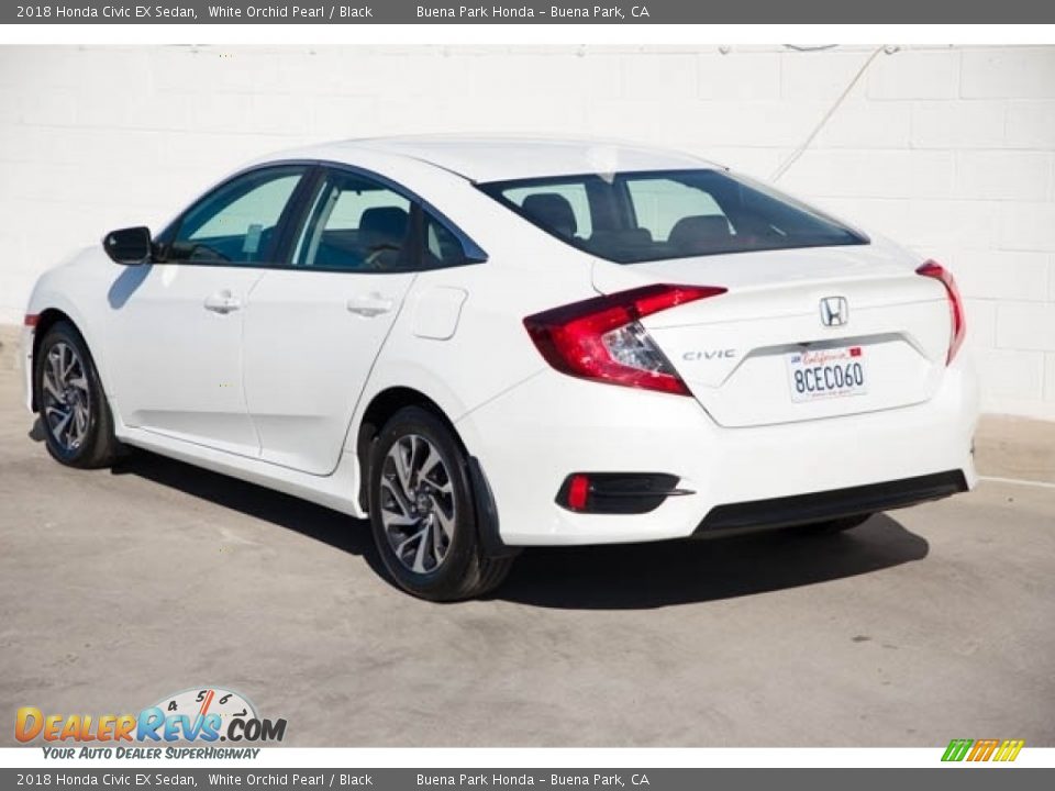 2018 Honda Civic EX Sedan White Orchid Pearl / Black Photo #2