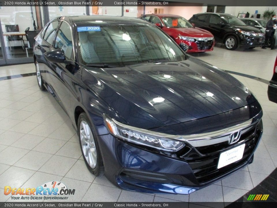 2020 Honda Accord LX Sedan Obsidian Blue Pearl / Gray Photo #3