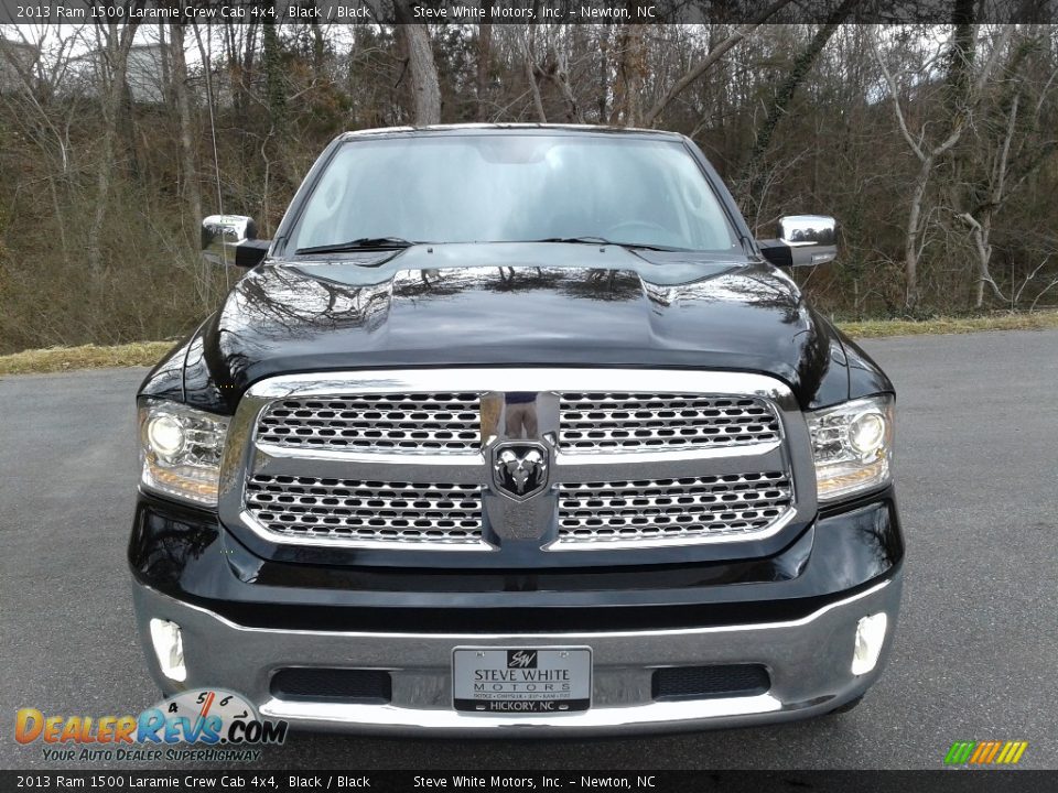 2013 Ram 1500 Laramie Crew Cab 4x4 Black / Black Photo #3