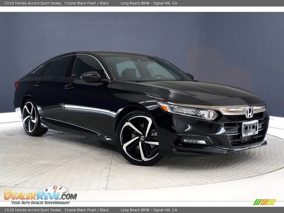 2018 Honda Accord Sport Sedan Crystal Black Pearl / Black Photo #1