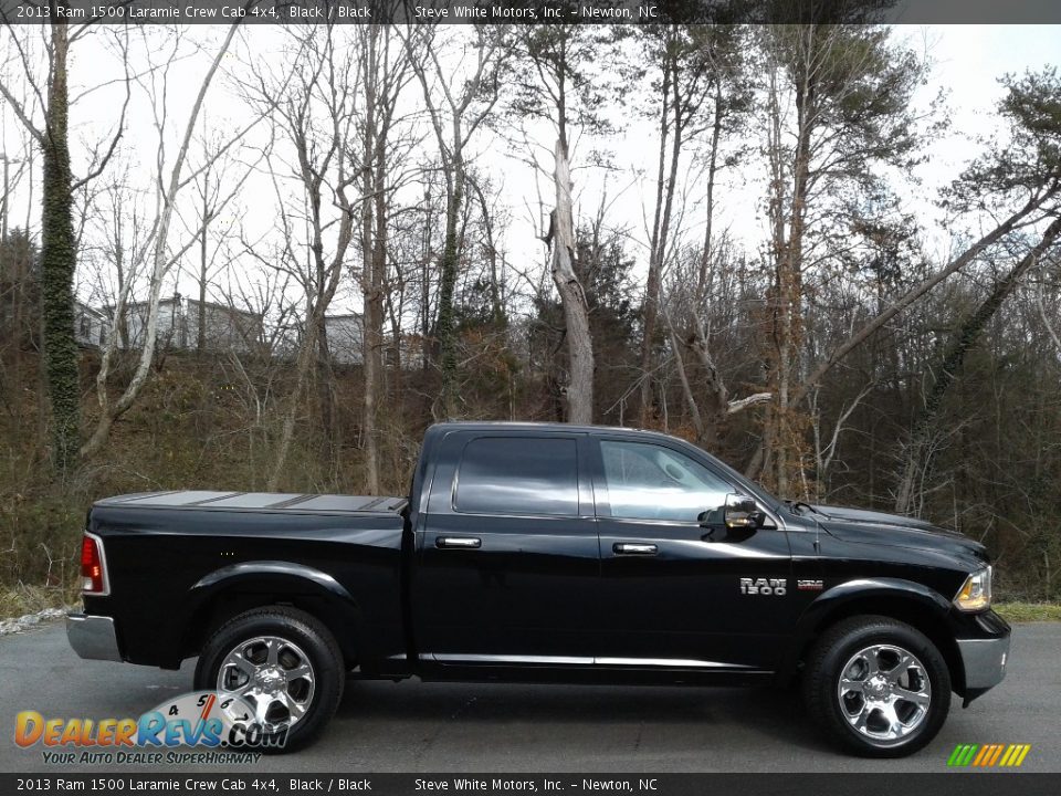 2013 Ram 1500 Laramie Crew Cab 4x4 Black / Black Photo #6