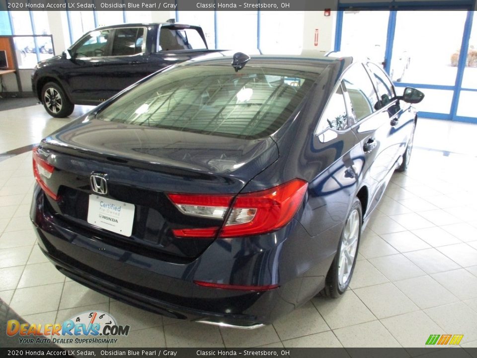 2020 Honda Accord LX Sedan Obsidian Blue Pearl / Gray Photo #7