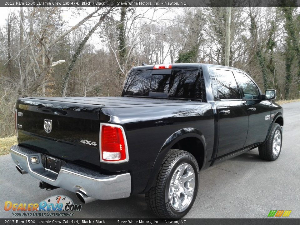 2013 Ram 1500 Laramie Crew Cab 4x4 Black / Black Photo #7