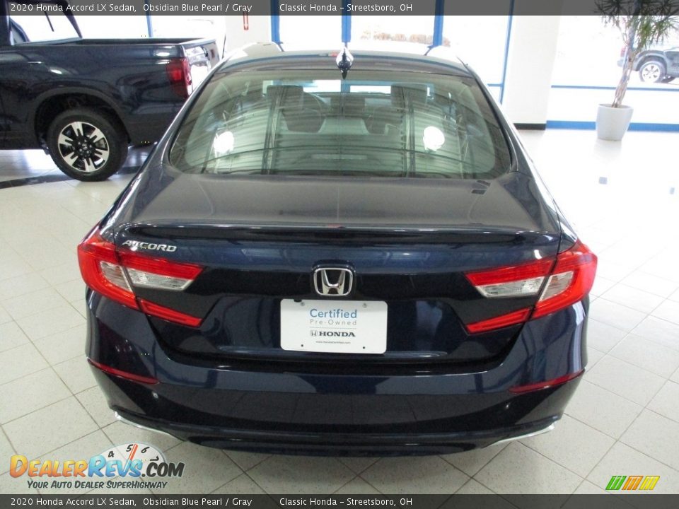 2020 Honda Accord LX Sedan Obsidian Blue Pearl / Gray Photo #8