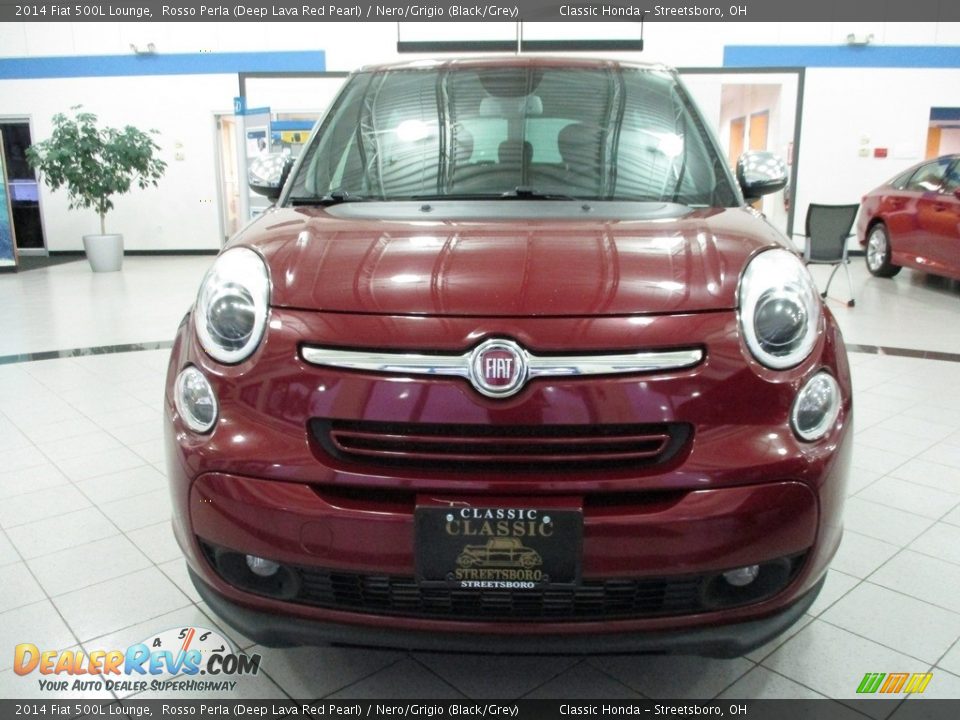 2014 Fiat 500L Lounge Rosso Perla (Deep Lava Red Pearl) / Nero/Grigio (Black/Grey) Photo #2