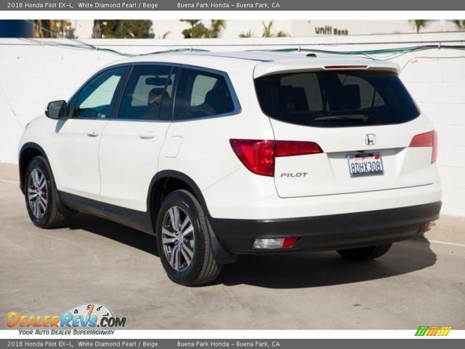 2018 Honda Pilot EX-L White Diamond Pearl / Beige Photo #2