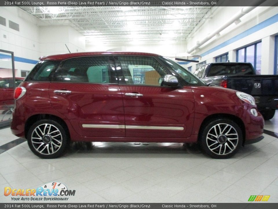 2014 Fiat 500L Lounge Rosso Perla (Deep Lava Red Pearl) / Nero/Grigio (Black/Grey) Photo #4