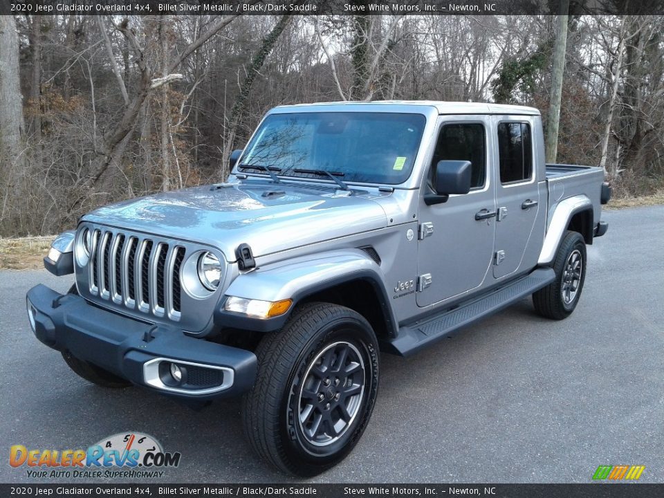 2020 Jeep Gladiator Overland 4x4 Billet Silver Metallic / Black/Dark Saddle Photo #2