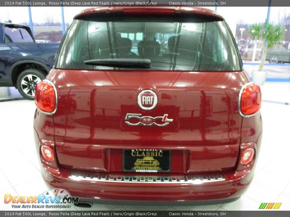 2014 Fiat 500L Lounge Rosso Perla (Deep Lava Red Pearl) / Nero/Grigio (Black/Grey) Photo #6