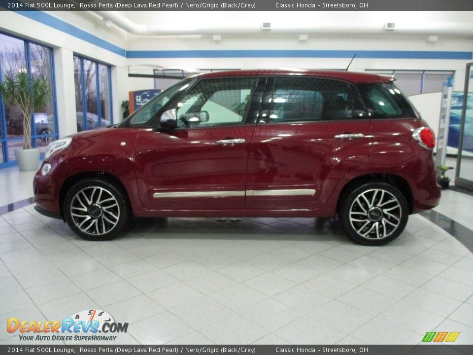 2014 Fiat 500L Lounge Rosso Perla (Deep Lava Red Pearl) / Nero/Grigio (Black/Grey) Photo #8