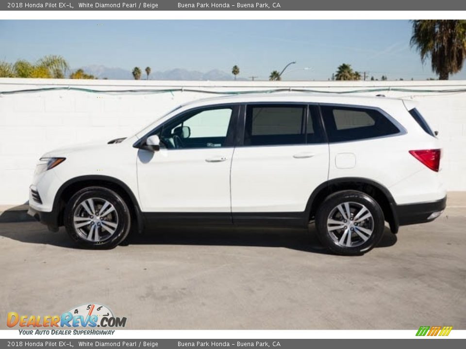 2018 Honda Pilot EX-L White Diamond Pearl / Beige Photo #8