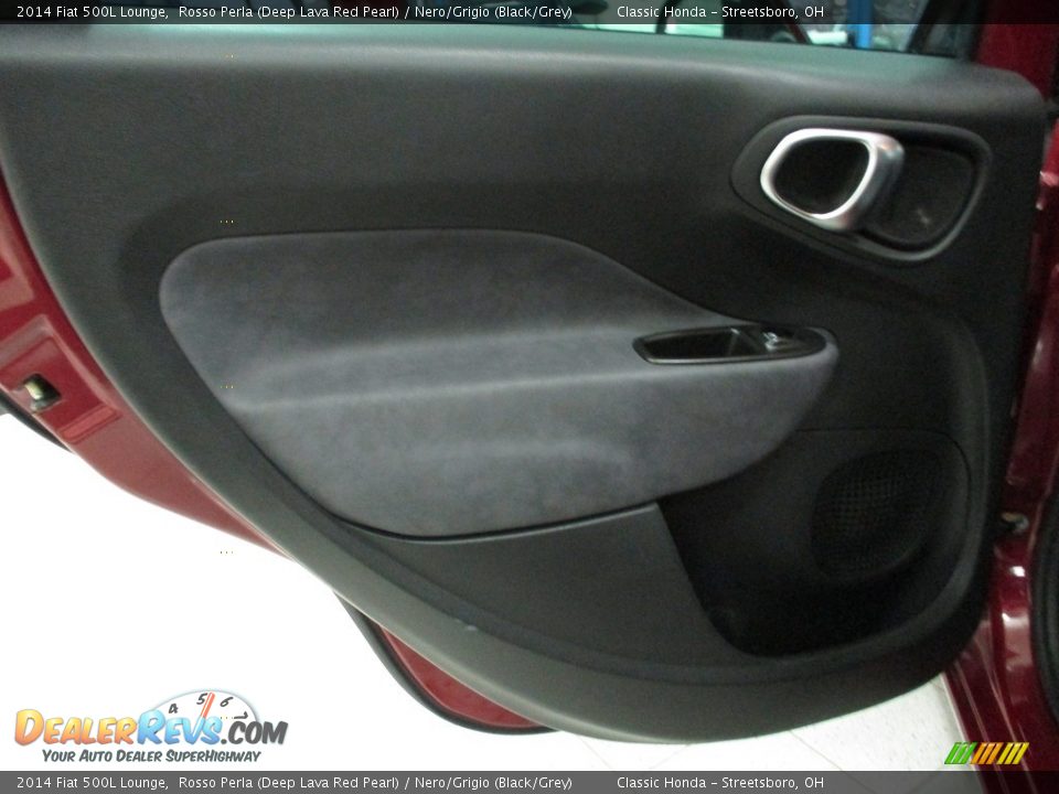 2014 Fiat 500L Lounge Rosso Perla (Deep Lava Red Pearl) / Nero/Grigio (Black/Grey) Photo #10