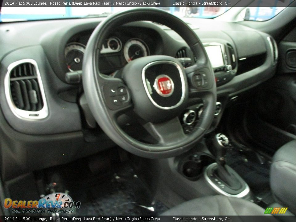 2014 Fiat 500L Lounge Rosso Perla (Deep Lava Red Pearl) / Nero/Grigio (Black/Grey) Photo #13